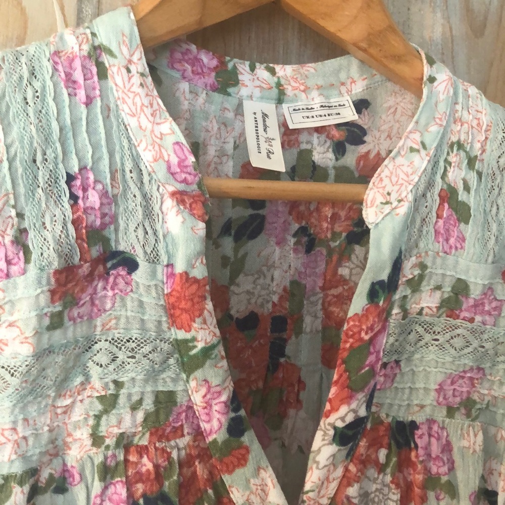 2018 Anthropologie Meadow Rue Floral Buttoned US 4